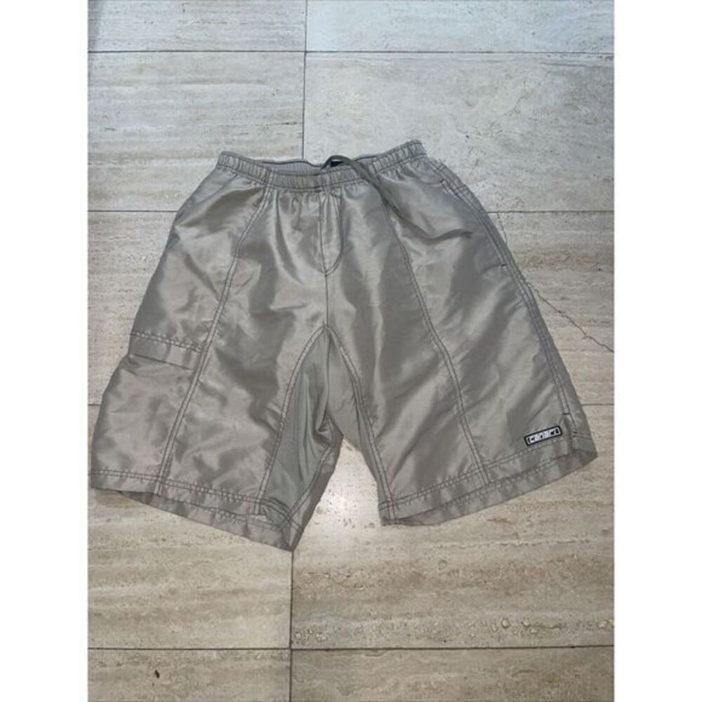 Canari Padded Cycling Shorts Mens L Beige Drawstring Lined Biker Bike Biking‎